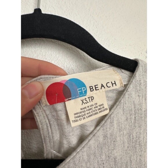 Free People Beach Twisted Open Back Full Length Jumpsuit Gray Women's XS NEW - Picture 4 of 10